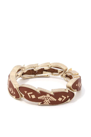 Aztec Stamped Stretch Bracelet Aztec Stamped Stretch Bracelet