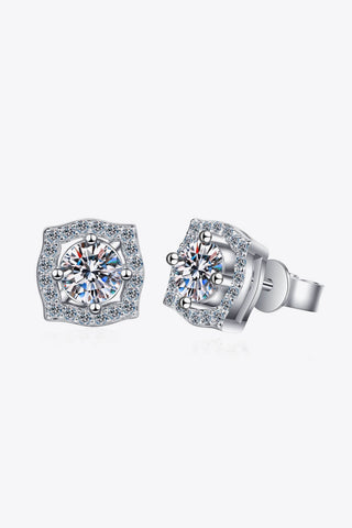 1 Carat Moissanite Geometric Stud Earrings 1 Carat Moissanite Geometric Stud Earrings