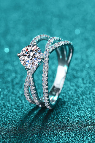 1 Carat Moissanite Crisscross Ring 1 Carat Moissanite Crisscross Ring