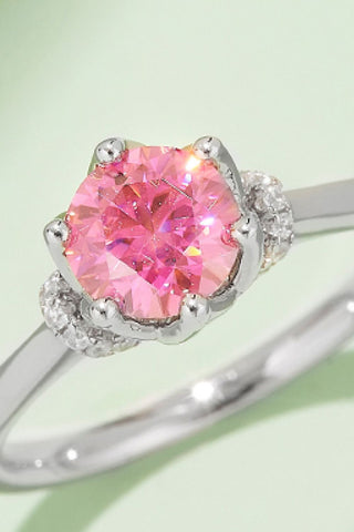 1 Carat Moissanite Contrast 925 Sterling Silver Ring 1 Carat Moissanite Contrast 925 Sterling Silver Ring