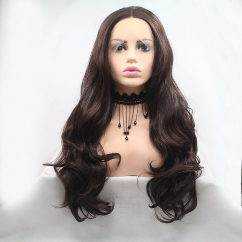13*3" Lace Front Wigs Synthetic Long Wavy 24" 130% Density 13*3" Lace Front Wigs Synthetic Long Wavy 24" 130% Density