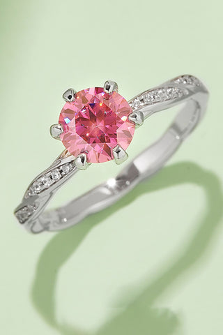 1 Carat Moissanite Contrast 925 Sterling Silver Ring 1 Carat Moissanite Contrast 925 Sterling Silver Ring
