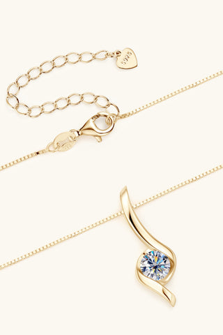 1 Carat Moissanite 925 Sterling Silver Necklace 1 Carat Moissanite 925 Sterling Silver Necklace