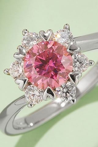 1 Carat Moissanite 925 Sterling Silver Cluster Ring 1 Carat Moissanite 925 Sterling Silver Cluster Ring