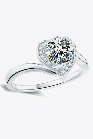 1 Carat Moissanite Heart Ring 1 Carat Moissanite Heart Ring