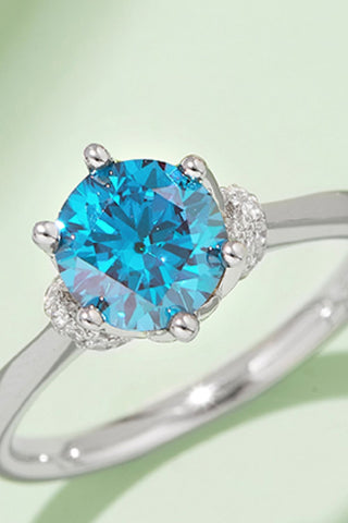 1 Carat Moissanite Contrast 925 Sterling Silver Ring 1 Carat Moissanite Contrast 925 Sterling Silver Ring
