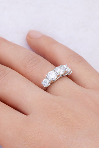 1 Carat Moissanite 925 Sterling Silver Half-Eternity Ring 1 Carat Moissanite 925 Sterling Silver Half-Eternity Ring