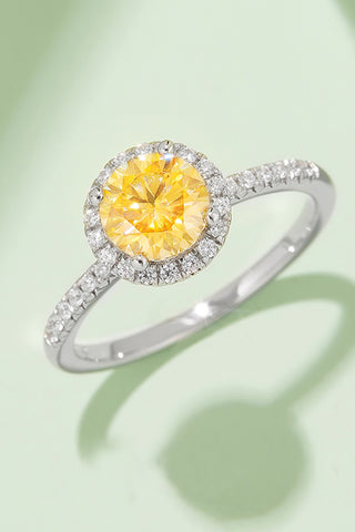 1 Carat Moissanite 925 Sterling Silver Halo Ring 1 Carat Moissanite 925 Sterling Silver Halo Ring