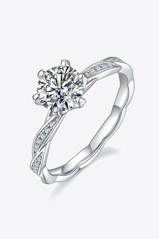 1 Carat Moissanite 925 Sterling Silver Ring 1 Carat Moissanite 925 Sterling Silver Ring