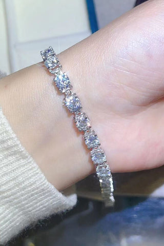10 Carat Moissanite Platinum-Plated Bracelet 10 Carat Moissanite Platinum-Plated Bracelet