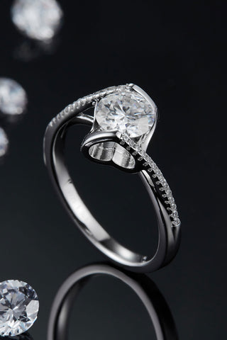1 Carat Moissanite 925 Sterling Silver Twisted Ring 1 Carat Moissanite 925 Sterling Silver Twisted Ring