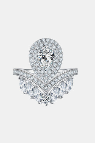 1 Carat Moissanite 925 Sterling Silver Crown Ring 1 Carat Moissanite 925 Sterling Silver Crown Ring