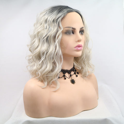 13*3" Lace Front Wigs Synthetic Mid-length Wavy 12" 130% Density 13*3" Lace Front Wigs Synthetic Mid-length Wavy 12" 130% Density
