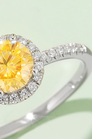 1 Carat Moissanite 925 Sterling Silver Halo Ring 1 Carat Moissanite 925 Sterling Silver Halo Ring