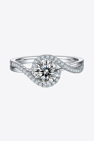 1 Carat Moissanite Crisscross Ring 1 Carat Moissanite Crisscross Ring