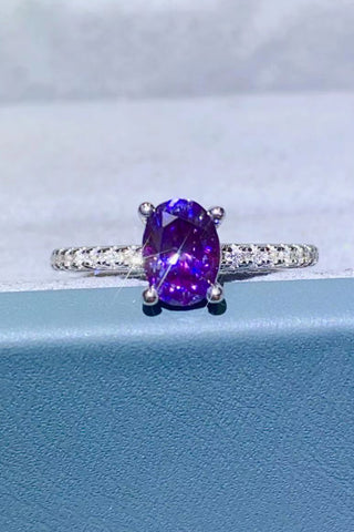 1 Carat Purple Moissanite 4-Prong Ring 1 Carat Purple Moissanite 4-Prong Ring