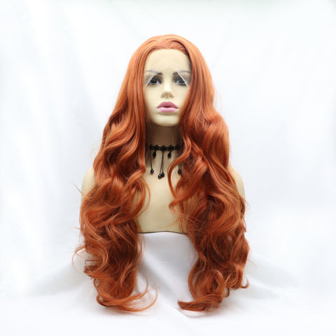 13*3" Lace Front Wigs Synthetic Long Wavy 24" 130% Density 13*3" Lace Front Wigs Synthetic Long Wavy 24" 130% Density