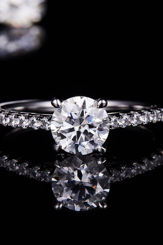 1 Carat Moissanite 925 Sterling Silver Side Stone Ring 1 Carat Moissanite 925 Sterling Silver Side Stone Ring
