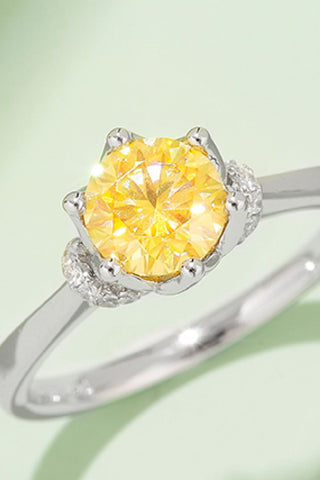 1 Carat Moissanite Contrast 925 Sterling Silver Ring 1 Carat Moissanite Contrast 925 Sterling Silver Ring