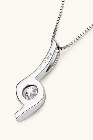 1 Carat Moissanite 925 Sterling Silver Necklace 1 Carat Moissanite 925 Sterling Silver Necklace
