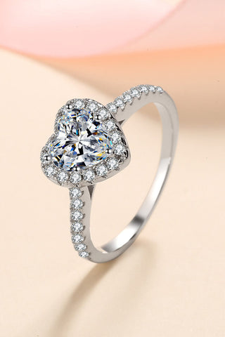 1 Carat Moissanite Heart-Shaped Ring 1 Carat Moissanite Heart-Shaped Ring
