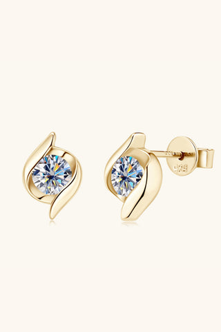 1 Carat Moissanite 925 Sterling Silver Stud Earrings 1 Carat Moissanite 925 Sterling Silver Stud Earrings