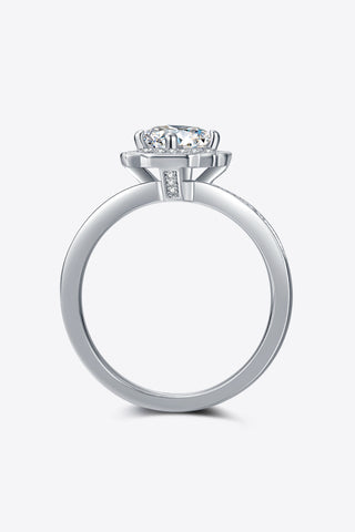 1 Carat Moissanite 925 Sterling Silver Halo Ring 1 Carat Moissanite 925 Sterling Silver Halo Ring