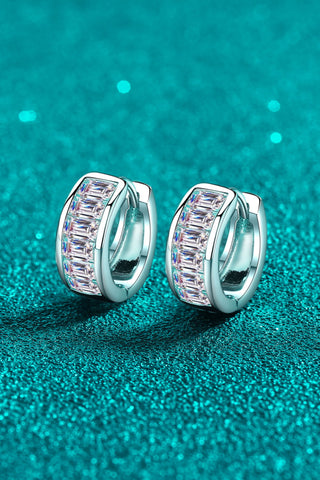 1.8 Carat Moissanite 925 Sterling Silver Huggie Earrings 1.8 Carat Moissanite 925 Sterling Silver Huggie Earrings