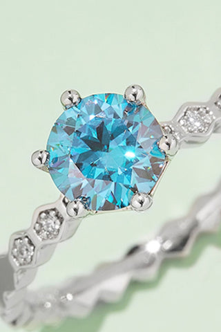 1 Carat Moissanite 6-Prong 925 Sterling Silver Ring 1 Carat Moissanite 6-Prong 925 Sterling Silver Ring