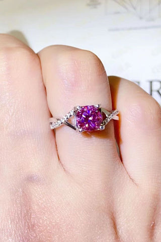 1 Carat Moissanite Crisscross 925 Sterling Silver Ring 1 Carat Moissanite Crisscross 925 Sterling Silver Ring