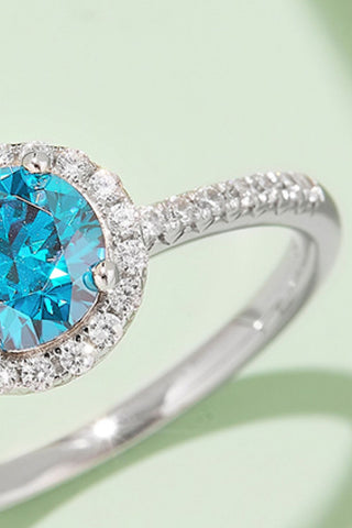 1 Carat Moissanite 925 Sterling Silver Halo Ring 1 Carat Moissanite 925 Sterling Silver Halo Ring