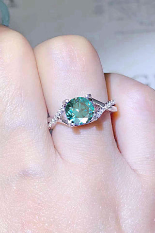 1 Carat Moissanite Crisscross 925 Sterling Silver Ring 1 Carat Moissanite Crisscross 925 Sterling Silver Ring