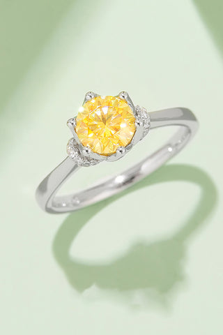 1 Carat Moissanite Contrast 925 Sterling Silver Ring 1 Carat Moissanite Contrast 925 Sterling Silver Ring