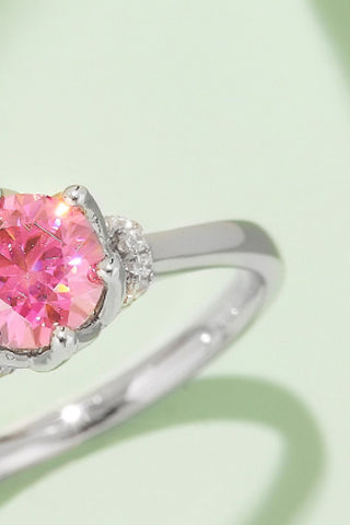 1 Carat Moissanite Contrast 925 Sterling Silver Ring 1 Carat Moissanite Contrast 925 Sterling Silver Ring