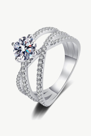 1 Carat Moissanite Crisscross Ring 1 Carat Moissanite Crisscross Ring