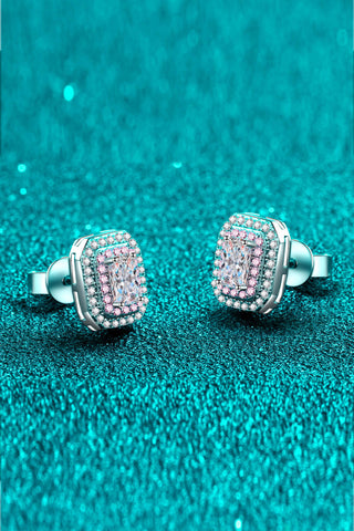 1 Carat Moissanite and Zircon Contrast Geometric Stud Earrings 1 Carat Moissanite and Zircon Contrast Geometric Stud Earrings