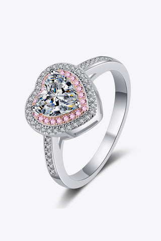 1 Carat Moissanite Heart 925 Sterling Silver Ring 1 Carat Moissanite Heart 925 Sterling Silver Ring