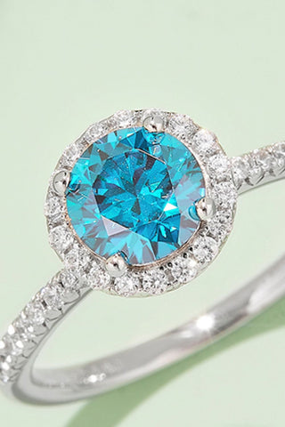 1 Carat Moissanite 925 Sterling Silver Halo Ring 1 Carat Moissanite 925 Sterling Silver Halo Ring