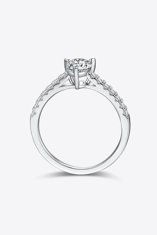 1 Carat Moissanite 925 Sterling Silver Side Stone Ring 1 Carat Moissanite 925 Sterling Silver Side Stone Ring