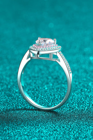 1 Carat Moissanite Heart 925 Sterling Silver Ring 1 Carat Moissanite Heart 925 Sterling Silver Ring
