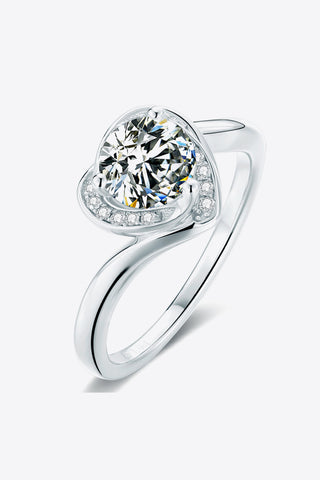 1 Carat Moissanite Heart Ring 1 Carat Moissanite Heart Ring
