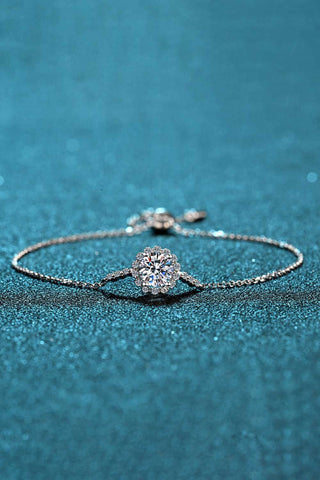 1 Carat Moissanite Chain Bracelet 1 Carat Moissanite Chain Bracelet