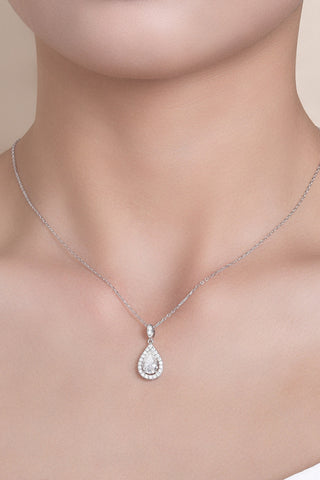 1.5 Carat Moissanite 925 Sterling Silver Teardrop Necklace 1.5 Carat Moissanite 925 Sterling Silver Teardrop Necklace