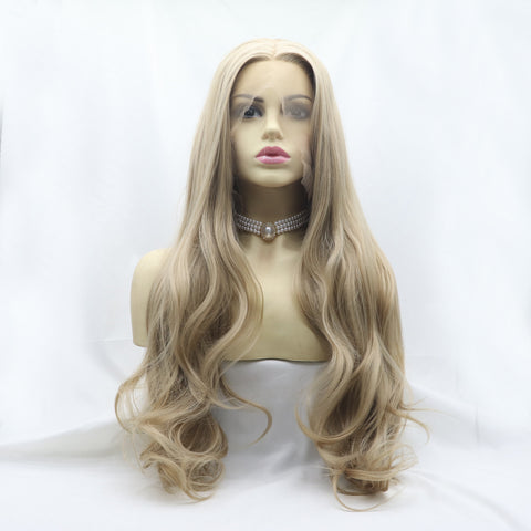 13*3" Lace Front Wigs Synthetic Long Wavy 24" 130% Density 13*3" Lace Front Wigs Synthetic Long Wavy 24" 130% Density