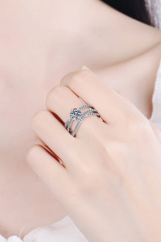 1 Carat Moissanite Crisscross Ring 1 Carat Moissanite Crisscross Ring