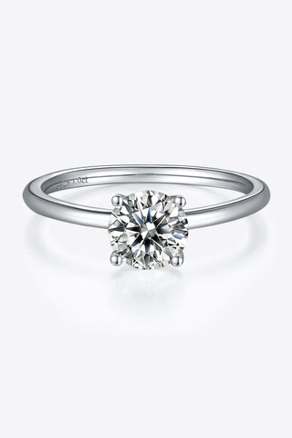 1 Carat Moissanite 925 Sterling Silver Solitaire Ring 1 Carat Moissanite 925 Sterling Silver Solitaire Ring