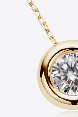 1 Carat Moissanite Pendant 925 Sterling Silver Necklace 1 Carat Moissanite Pendant 925 Sterling Silver Necklace