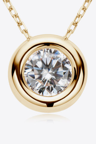 1 Carat Moissanite Pendant 925 Sterling Silver Necklace 1 Carat Moissanite Pendant 925 Sterling Silver Necklace