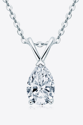 1.5 Carat Moissanite Pendant 925 Sterling Silver Necklace 1.5 Carat Moissanite Pendant 925 Sterling Silver Necklace