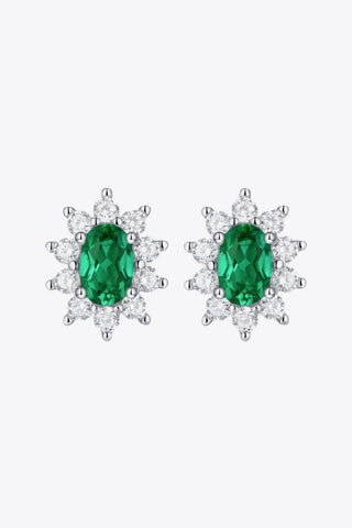 1 Carat Lab-Grown Emerald Stud Earrings 1 Carat Lab-Grown Emerald Stud Earrings